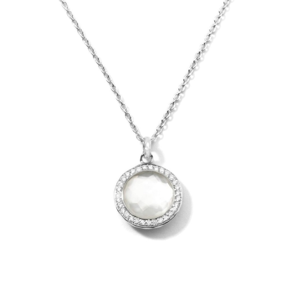 IPPOLITA LOLLIPOP Mini Pendant Necklace in Sterling Silver with Diamonds